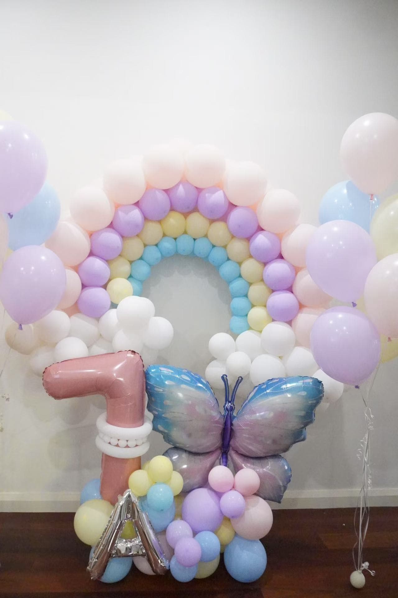Pastel Rainbow with Butterfly Theme